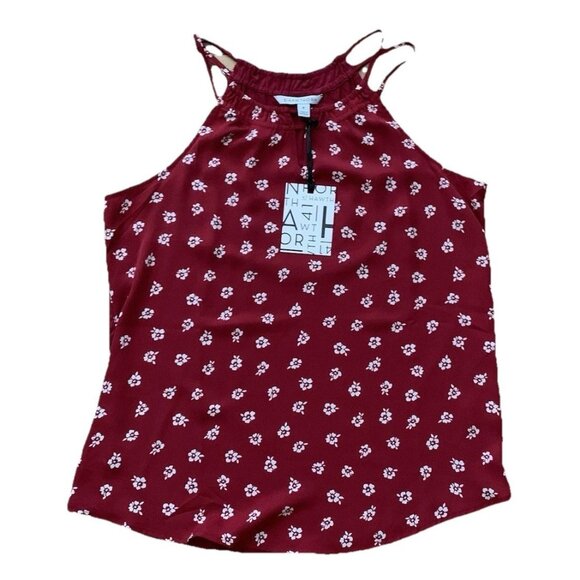 41 Hawthorn Red Floral Double Strap Sleeveless Top Size Medium NWT - Picture 1 of 8